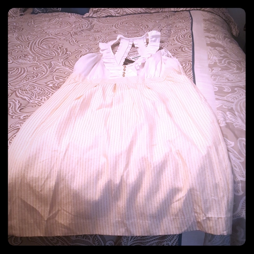 White and gold dress